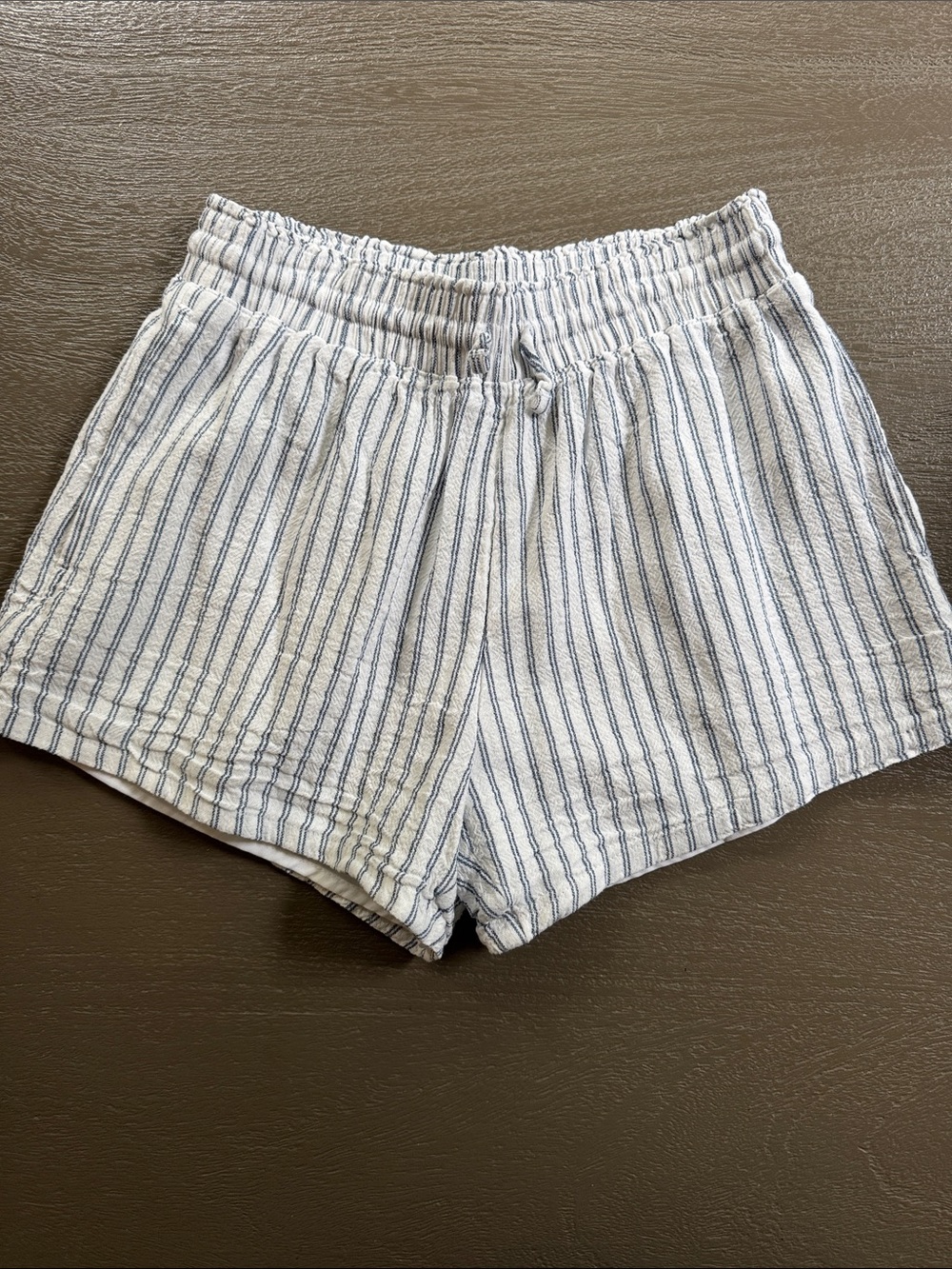 Abercrombie Kids Striped Drawstring Shorts, lined, size 13/14